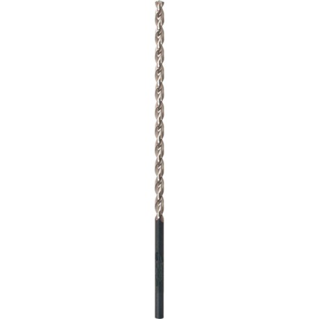 Foret hélicoïdal extra-long, queue cylindrique, DIN 1869, type TF, en acier à coupe rapide, fini brillant, Ø h8 : 4,00 mm, Long. totale 175 mm
