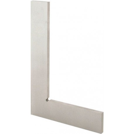 Équerre d'atelier sans butée, DIN 875/I, en acier inoxydable, forme A, Long. des branches : 100 x 70 mm, Coupe transversale 20 x 5 mm