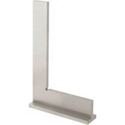 Équerre d'atelier avec butée, DIN 875/I, en acier inoxydable, forme B, Long. des branches : 150 x 100 mm, Coupe transversale 25 x 5 mm