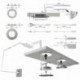 Spot HV DownLite, sans bague de recouvrement, ww230V, 5.5W 2m, mHV2