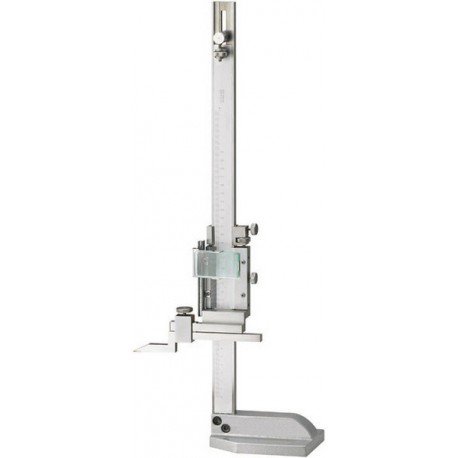 Colonne de mesure et trusquin avec loupe de lecture et réglage fin, Plage de mesure : 300 mm, Vernier 1/50 (0,02) mm, Dimensions du pied 125 x 85 mm