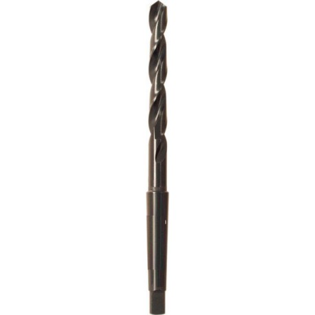 Foret hélicoïdal avec cône morse, en acier à coupe rapide, type N, DIN 345, laminé, surface sans revêtement, Ø h8 : 23,50 mm, Long. totale 276 mm