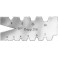 Calibre d'affûtage pour outil à fileter trapézoïdal, conforme à la norme DIN 103, Pas : 2-12 mm, Angle de flanc 30 °, Entaille 30 °