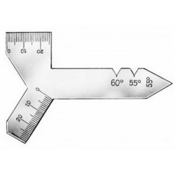 Calibre d'affûtage universel, Angle : 120, 118, 90, 60, 55 °