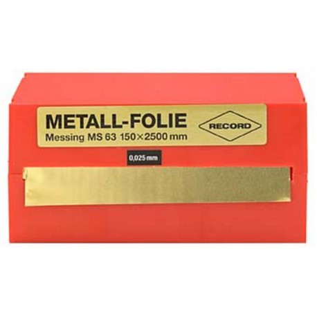 Feuille clinquant acier non allié 150x2500x0,200mm RECORD 1 PCS