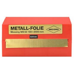 Feuille clinquant acier non allié 150x2500x0,300mm RECORD 1 PCS