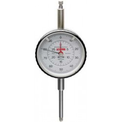 Comparateur à grande capacité de mesure, boîtier en laiton, protégé contre les chocs, Ø extérieur : 80 mm, Lecture 0,01 mm, Plage de mesure 100 mm