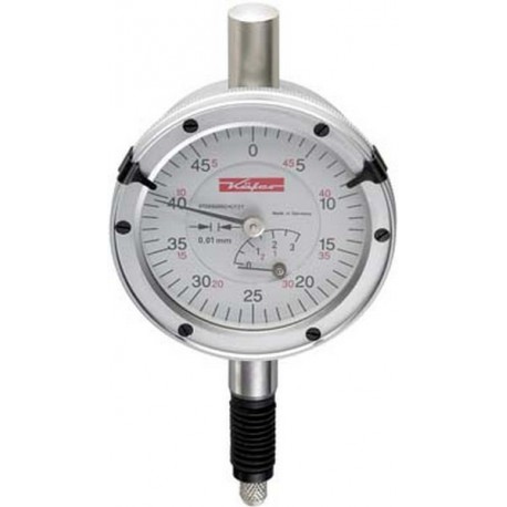 Comparateur étanche à l'huile et à l'eau, Ø extérieur : 61,5 mm, Lecture 0,01 mm, Plage de mesure 10 mm, 1 tour d'aiguille : 1 mm, Type : M 2 SW