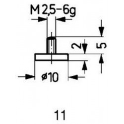 Touche de mesure acier type 11/10,0mm KÄFER 1 PCS
