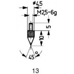 Touche de mesure acier type 13/45° KÄFER 1 PCS