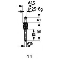 Touche de mesure acier type 14/1,5mm KÄFER 1 PCS