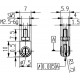 Embout de mesure en acier, Modèle : Rouleau, 7,5 mm de Ø