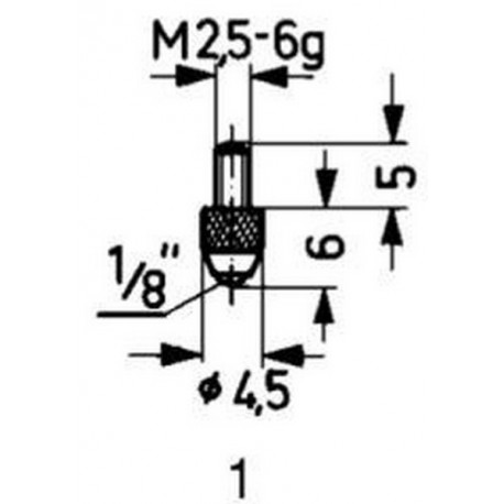 Touche de mesure carbure type 1/Standard KÄFER 1 PCS