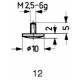 Embout de mesure, en carbure, Modèle : bombé, 10 mm de Ø