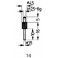 Embout de mesure, en carbure, Modèle : cylindrique Goupille Ø 1,5 mm