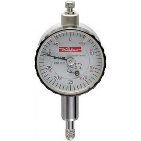 Petit comparateur, Käfer, Ø extérieur : 40 mm, Lecture 0,01 mm, Plage de mesure 10 mm, 1 tour d'aiguille : 0,5 mm