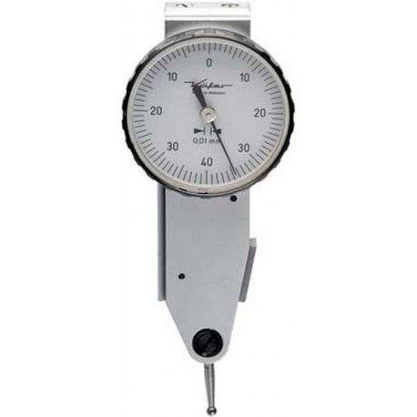 Comparateur à palpeur orientable, Käfer, Ø de la bague extérieure : 32 mm, Lecture 0,010 mm, Plage de mesure 0,8 mm, Graduation du cadran : 0-40-0