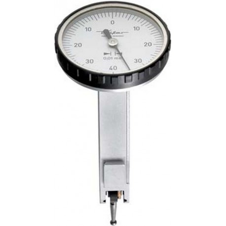 Comparateur à palpeur orientable, Käfer, Ø de la bague extérieure : 40 mm, Lecture 0,010 mm, Plage de mesure 0,5 mm, Graduation du cadran : 0-25-0