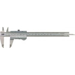 Pied à coulisse de poche haute précision DUO-FIX, DGBM, Plage de mesure : 150 mm, Long. des becs 40 mm, Vernier inférieur 1/20 (0,05) mm