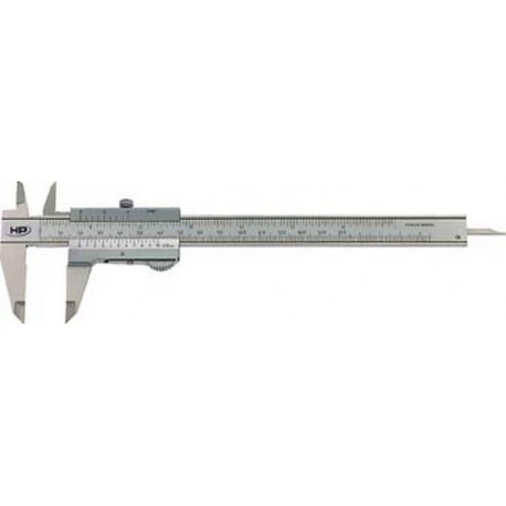 Pied à coulisse de poche haute précision DUO-FIX, DGBM, Plage de mesure : 150 mm, Long. des becs 40 mm, Vernier inférieur 1/20 (0,05) mm