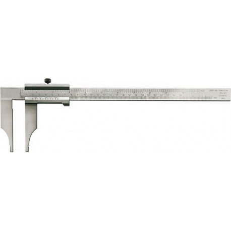Pied à coulisse d'atelier sans pointes de lames, sans réglage fin, Plage de mesure : 300 mm, Long. des becs 90 mm
