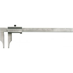 Pied à coulisse d'atelier sans pointes de lames, sans réglage fin, Plage de mesure : 800 mm, Long. des becs 150 mm