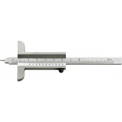 Jauge de profondeur avec tige de mesure, Plage de mesure : 80 mm, Modèle sans vis de blocage, Long. de l'embase 50 mm