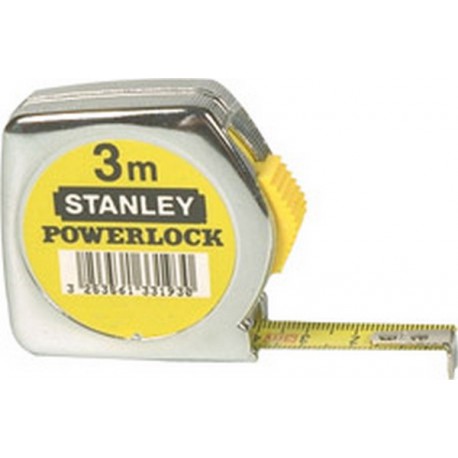 Mètre-ruban de poche Powerlock, dans boîtier en métal, Long. : 3 m, Larg. : du ruban 12,7 mm
