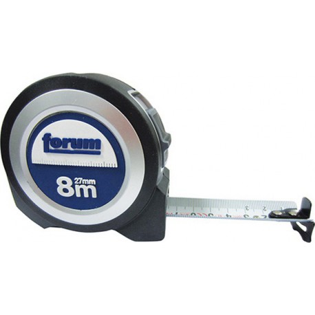 Mètre-ruban de poche, plastique, Long. : 8 m, Larg. : du ruban 27 mm