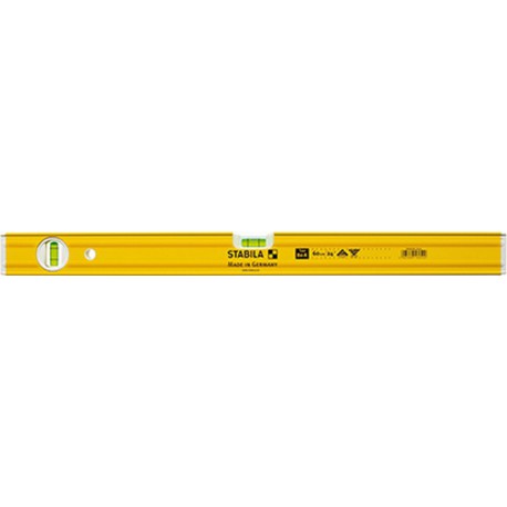 Niveau à bulle, profilé rectangulaire nervuré en métal léger, Modèle : Avec une nivelle verticale, Long. 40 cm, Type 80 A
