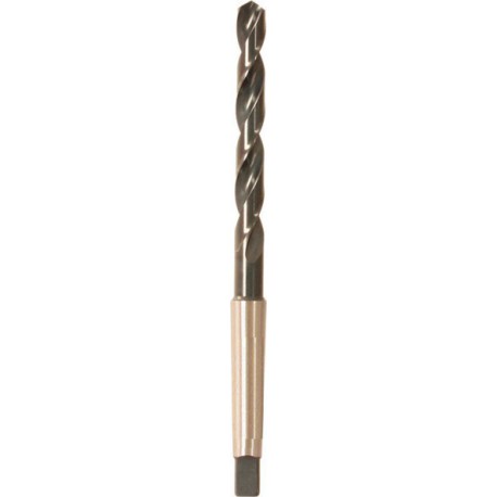 Foret hélicoïdal à queue cône morse, en acier à coupe rapide, type N, DIN 345, profil rectifié, surface traitée à la vapeur, Ø h8 : 12,25 mm