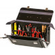 Trousse à outils en cuir de boeuf, dimensions intérieures 420 x 150 x 250 mm, Dimensions intérieures : 420 x 150 x 250 mm, Volume environ 24 l