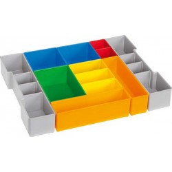 Set de boîtes intégrées pour la mallette à outils modèle 102, Quantité : 12 pièces, Dimensions 405 x 315 x 63 mm, Modèle H3, Poids : 900 g