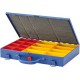 Casier de rangement en métal à 16 boîtes en plastique interchangeables, Dimensions : 330 x 220 x 50 mm