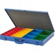 Casier de rangement en métal à 23 boîtes en plastique interchangeables, Dimensions : 440 x 330 x 50 mm
