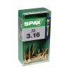 Lot de 25 vis acier tęte fraisée pozidriv SPAX, Diam.3 mm x L.16 mm