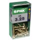 Lot de 25 vis acier tête fraisée pozidriv SPAX, Diam.3 mm x L.25 mm