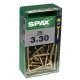 Lot de 25 vis acier tête fraisée pozidriv SPAX, Diam.3 mm x L.30 mm