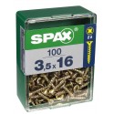 Lot de 20 vis acier tęte fraisée pozidriv SPAX TF pz 3,5x16 YELLOX