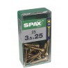 Lot de 25 vis acier tęte fraisée pozidriv SPAX, Diam.3.5 mm x L.25 mm
