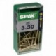 Lot de 25 vis acier tęte fraisée pozidriv SPAX, Diam.3 mm x L.30 mm