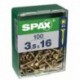 Lot de 20 vis acier tęte fraisée pozidriv SPAX TF pz 3,5x16 YELLOX
