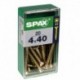 Lot de 20 vis acier tęte fraisée pozidriv SPAX, Diam.4 mm x L.40 mm