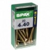 Lot de 20 vis acier tęte fraisée pozidriv SPAX, Diam.4 mm x L.40 mm