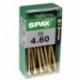 Lot de 10 vis acier tęte fraisée pozidriv SPAX, Diam.4 mm x L.60 mm
