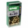 Lot de 20 vis acier tęte fraisée pozidriv SPAX, Diam.4.5 mm x L.20 mm