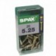 Lot de 20 vis acier tęte fraisée pozidriv SPAX, Diam.5 mm x L.25 mm