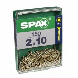 Lot de 150 vis acier tęte fraisée pozidriv SPAX, Diam.2 mm x L.10 mm