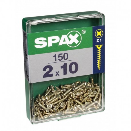 Lot de 150 vis acier tęte fraisée pozidriv SPAX, Diam.2 mm x L.10 mm