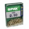 Lot de 150 vis acier tęte fraisée pozidriv SPAX, Diam.2 mm x L.10 mm